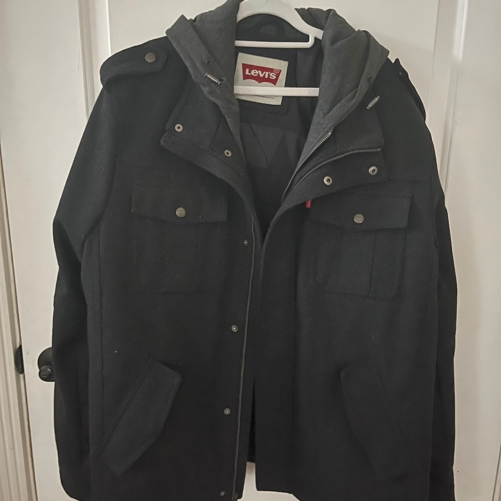 levi jacket black new size xxl